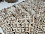 Beige and Black Stripped Hand Woven Rug