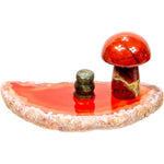Gemstone Inc.Hold.-Agate Slice W/Mushroom-Assorted Stones