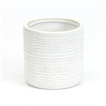 Bacon Basketware SMALL TEXTURED WHITE POT