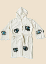 Peek Hooded Bathrobe (EvilEye + Sun Print)