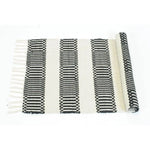 Bacon Basketware Black & White Striped Cotton Rug
