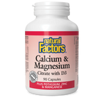 Natural Factors Calcium and Magnesium Citrate w/ D3 + Potassium and Zinc