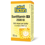Natural Factors SunVitamin D3 Drops 2500 IU