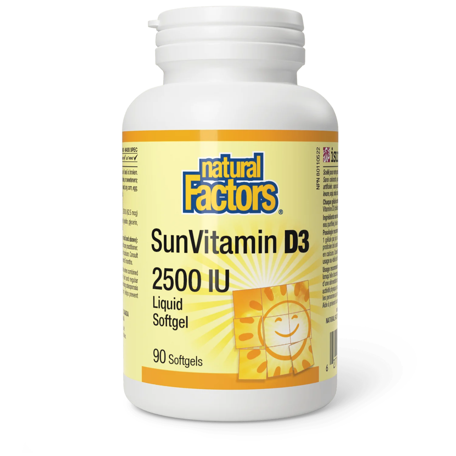 Natural Factors Sunvitamin D3 Softgels 2500 IU