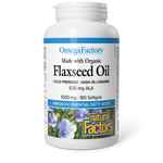 Natural Factors OmegaFactors, Organic Flaxseed Oil 1000mg