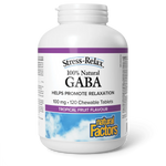 Natural Factors 100% Natural GABA 100mg, Tropical Fruit, Stress-Relax
