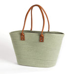 Bacon Basketware Green & Brown Cotton Bag