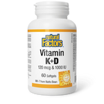 Natural Factors Vitamin K+D 120mcg/1000 IU