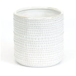 Bacon Basketware Large White Textured Pot