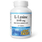 Natural Factors L-Lysine 1000mg - 120 capsules
