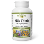 Natural Factors Herbal Factors, Milk Thistle 250mg/150mg Silymarin