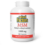 Natural Factors MSM Methyl-sulfonyl-methane 1000mg
