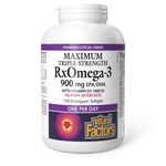 Natural Factors RxOmega-3 with Vitamin D3 Maximum Triple Strength 900mg