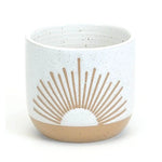 Bacon Basketware Small White Sunburst Pot