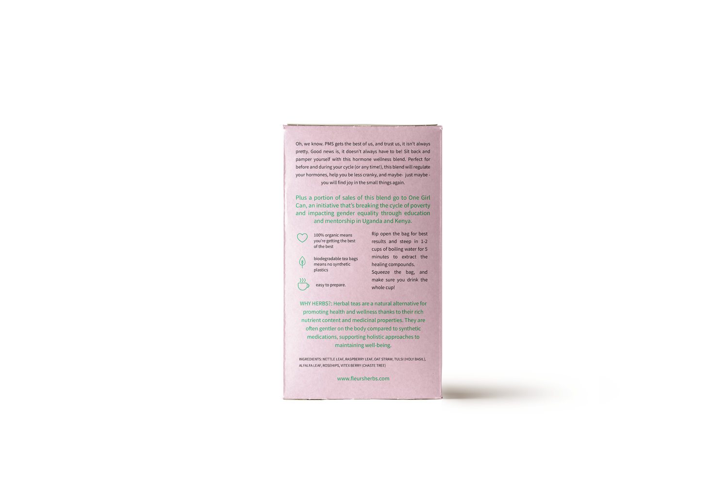 FLEURS PMS - HORMONE BALANCING AND CYCLE SUPPORTING TEA BAGS