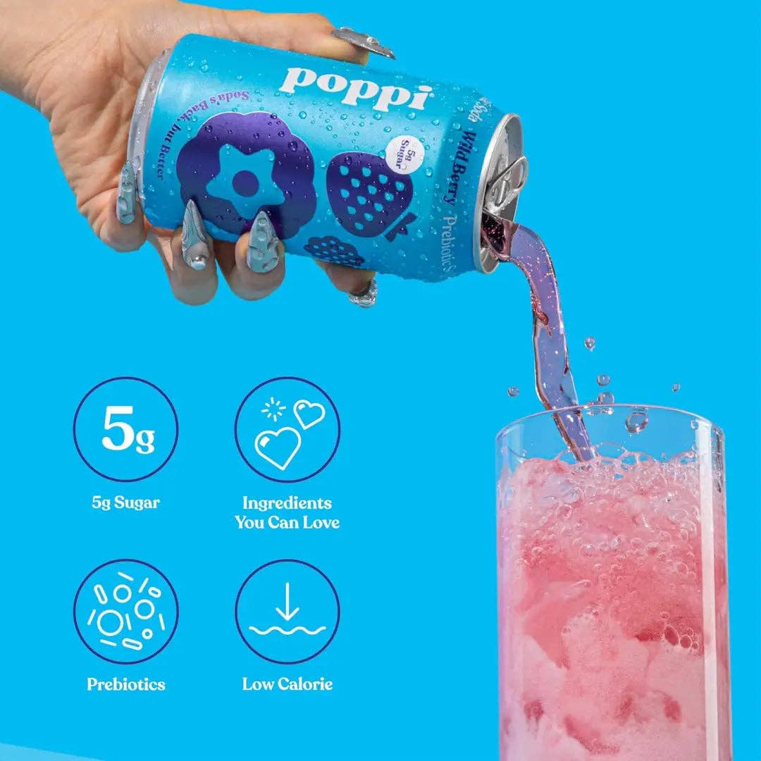 Poppi Prebiotic Soda Wild Berry Soda