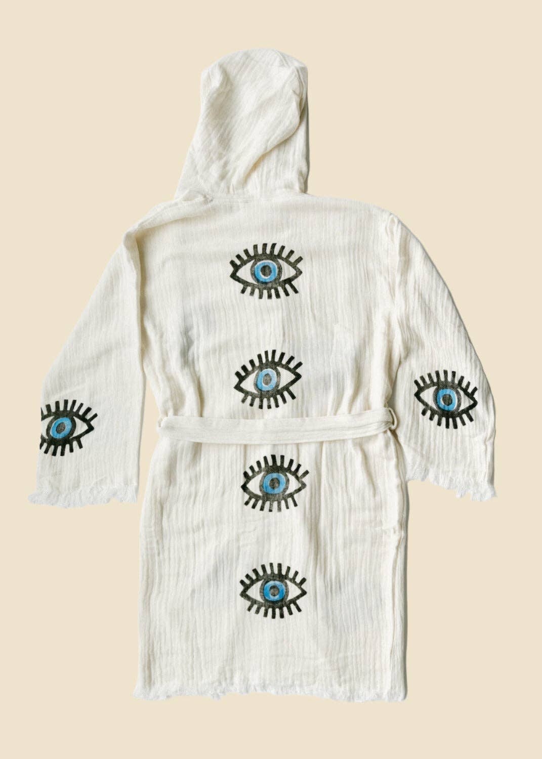 Peek Hooded Bathrobe (EvilEye + Sun Print)