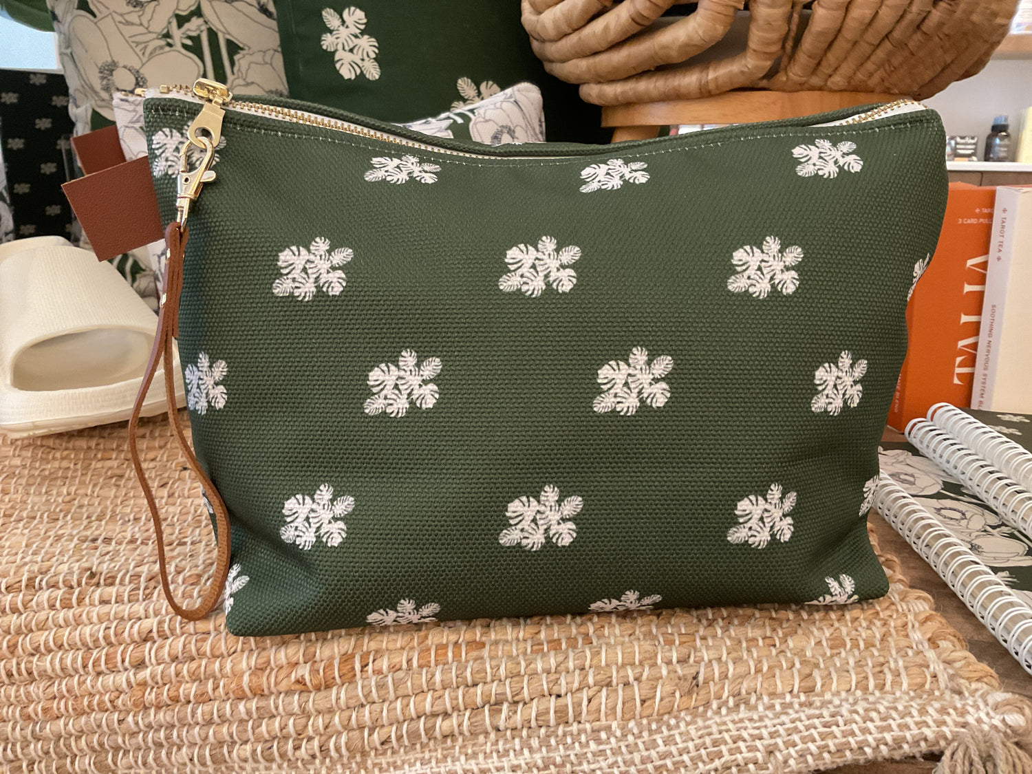 Jen Sutherland Studio Makeup Bag 12“ Palms