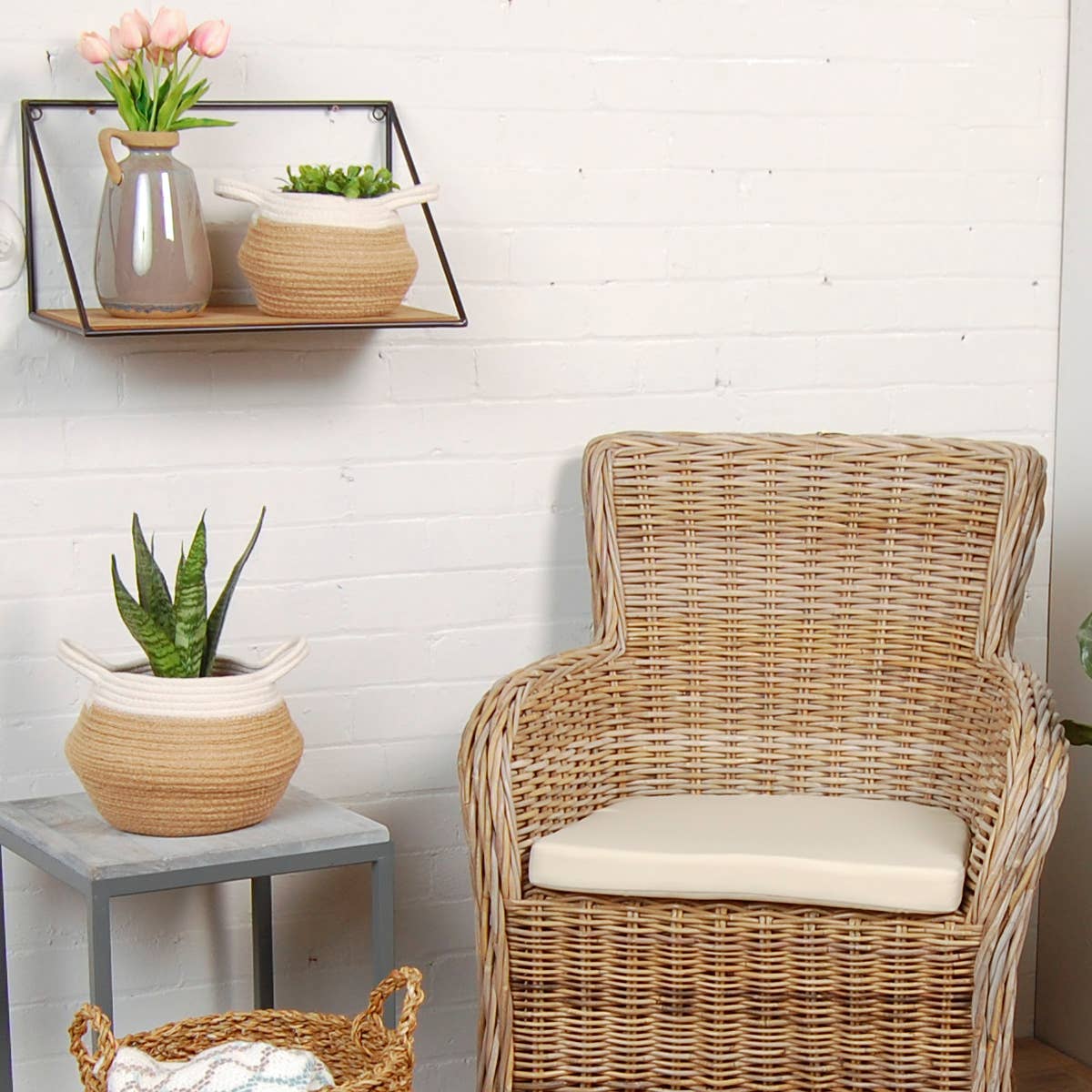 Bacon Basketware Small Jute Belly Basket