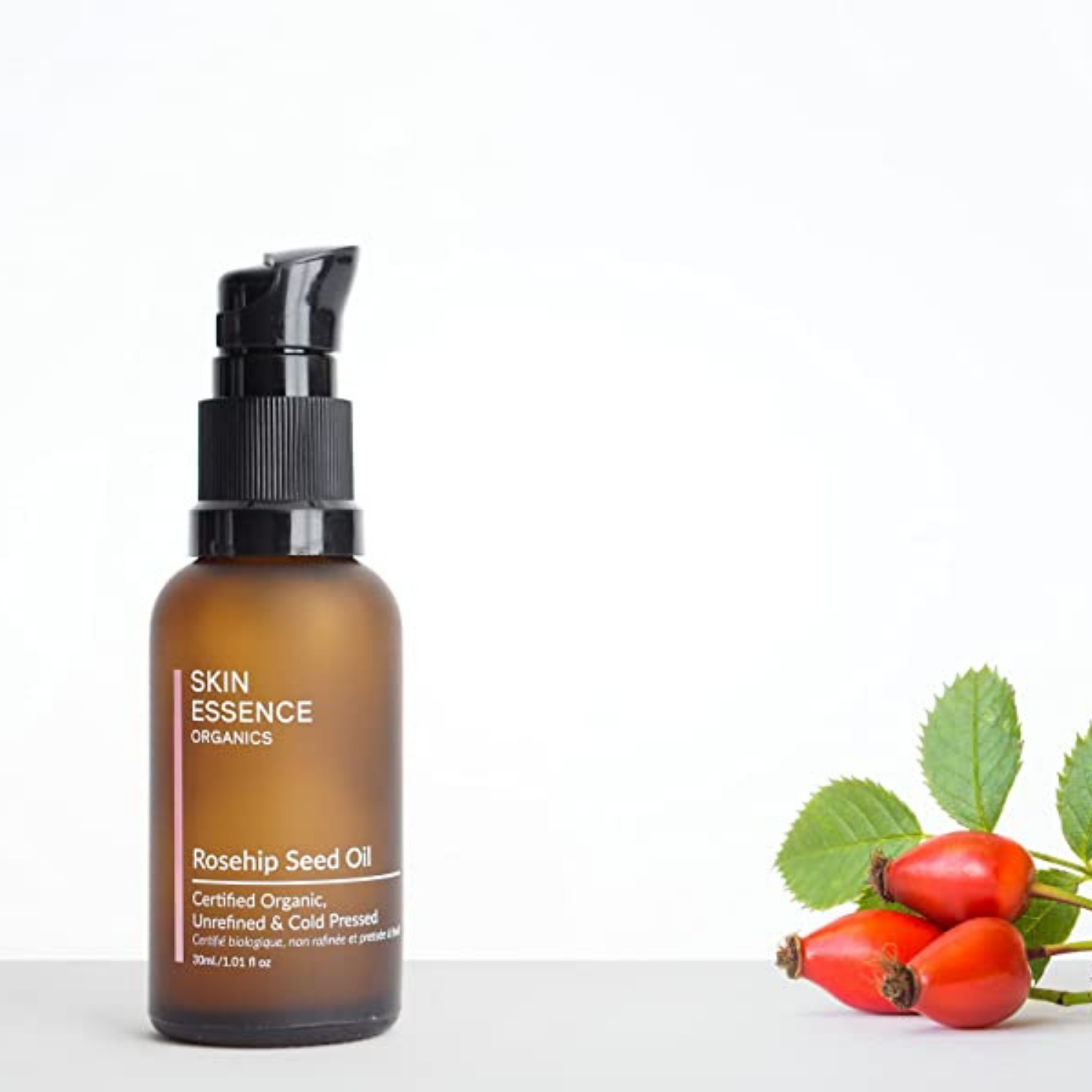 Skin Essence Organics Rosehip Seed Oil (Cold-Pressed, Unrefined, Certified Organic)