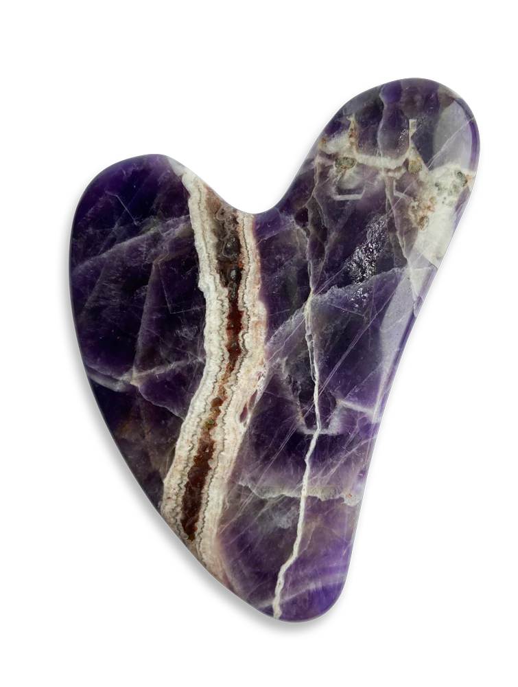 Happy Gua Sha Amethyst Heart