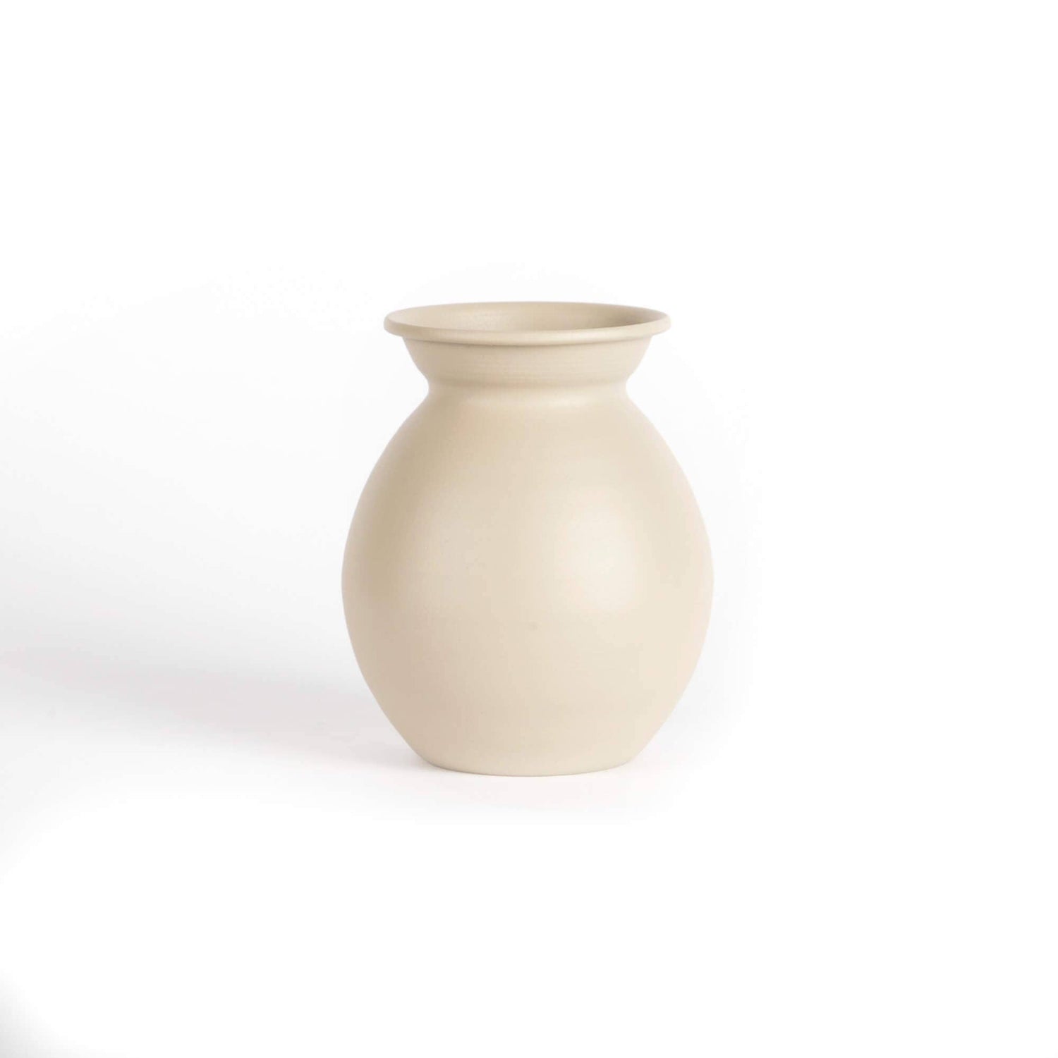Bacon Basketware SMALL METAL VASE TAUPE COLOUR