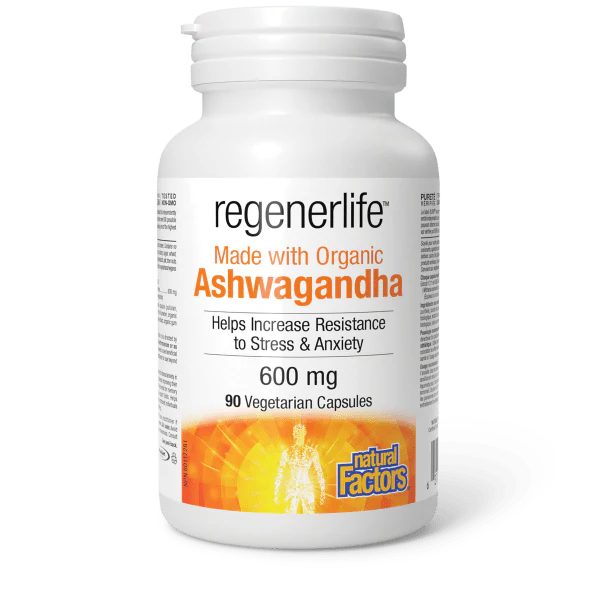 Natural Factors Ashwagandha 600mg Regenerlife