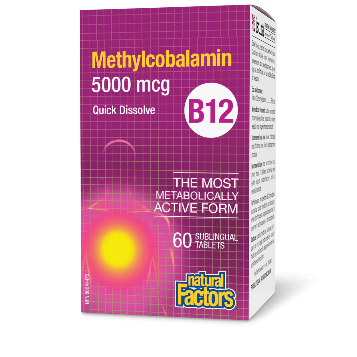 Natural Factors B12 Methylcobalamin 5000mcg