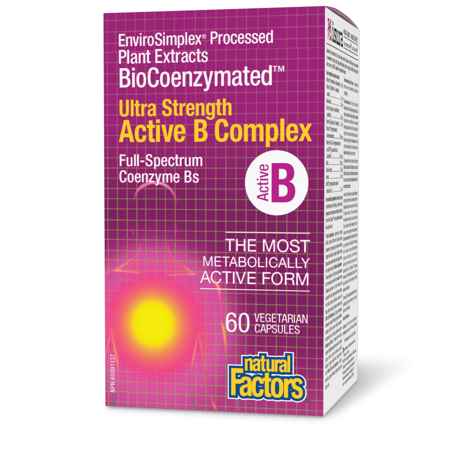Natural Factors BioCoenzymated Active B Complex Ultra Strength