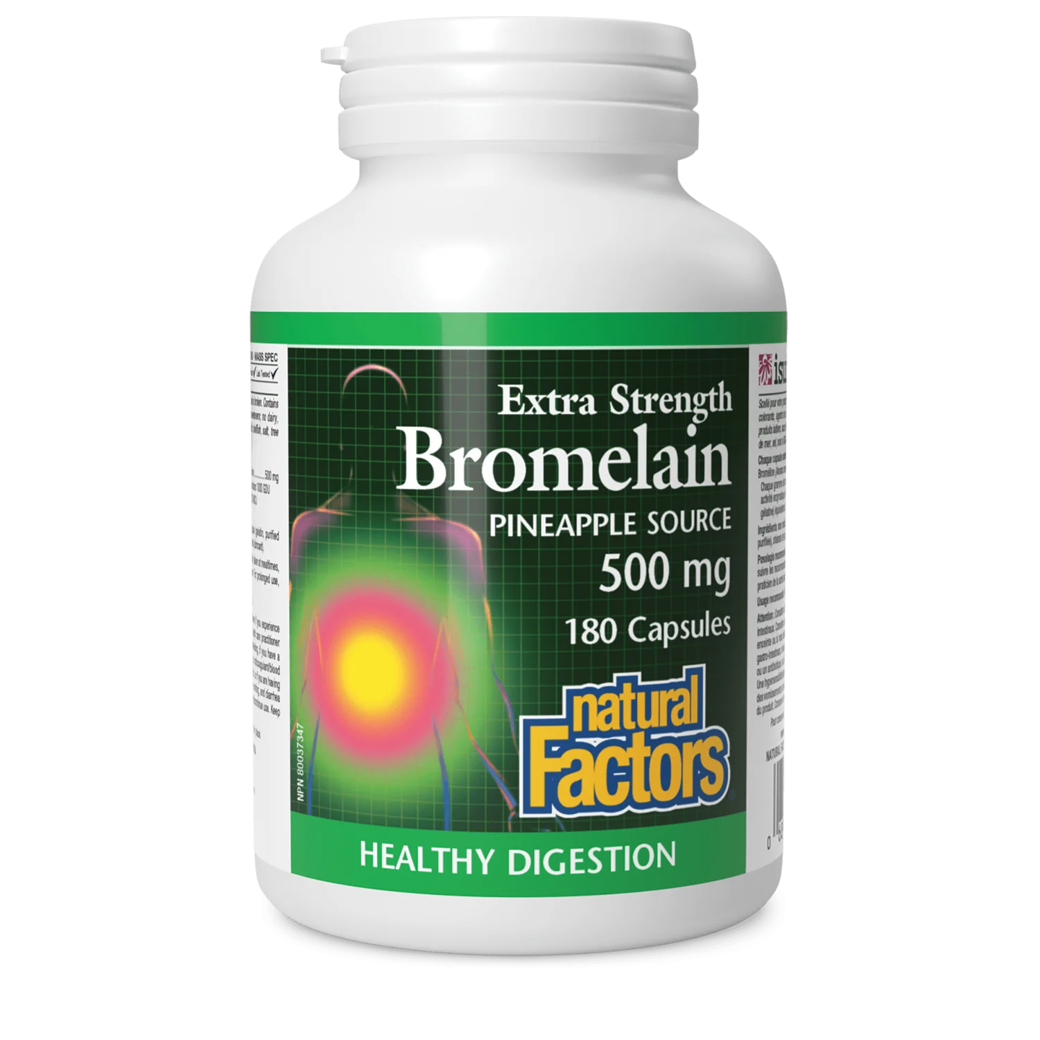 Natural Factors Bromelain Extra Strength 500mg Pineapple Source