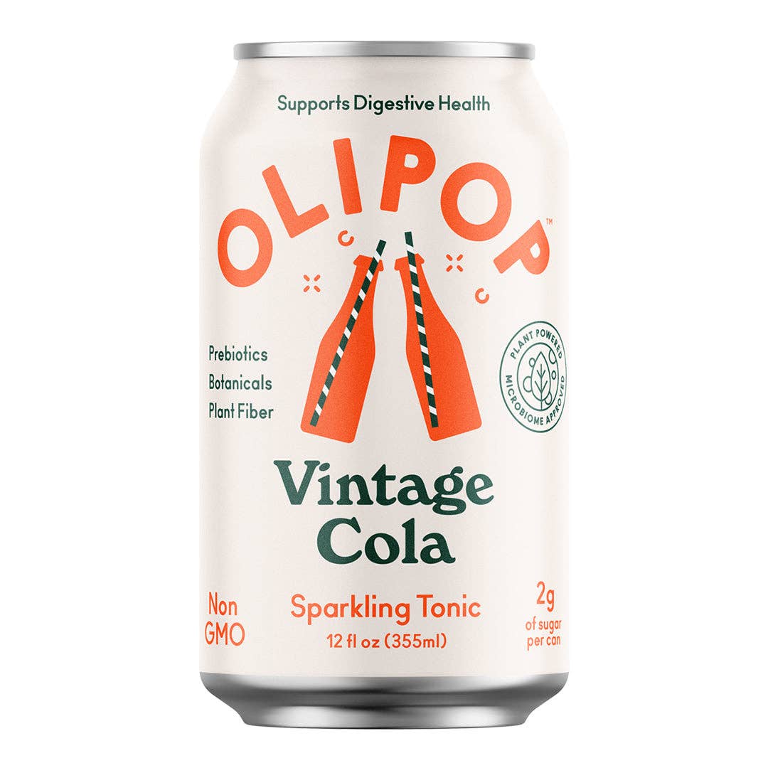 Olipop Prebiotic Soda, Vintage Cola