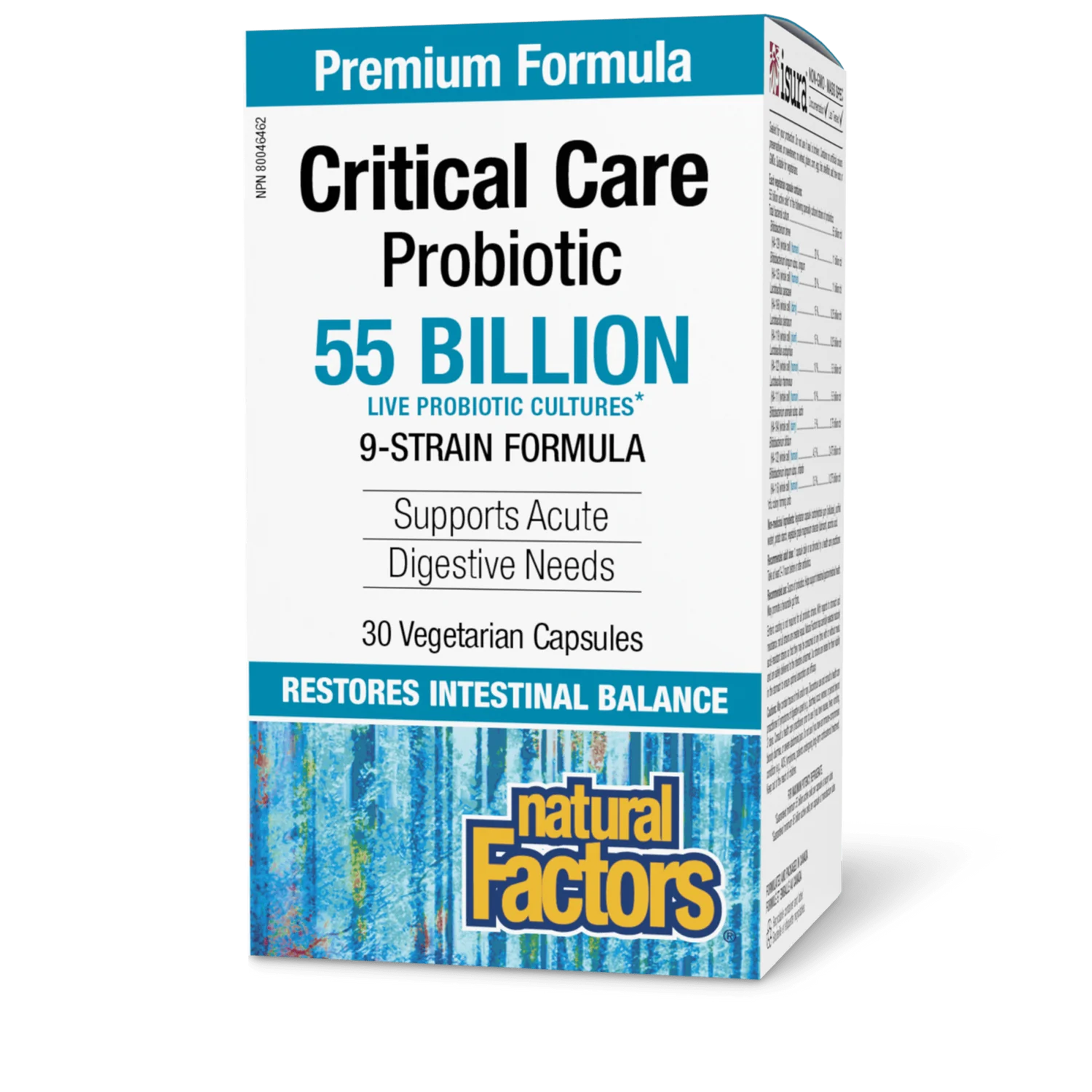 Natural Factors Critical Care Probiotic 55 Billion Live Probiotic Cultures