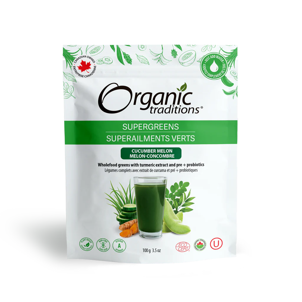 Organic Traditions Supergreens Cucumber Melon 100g