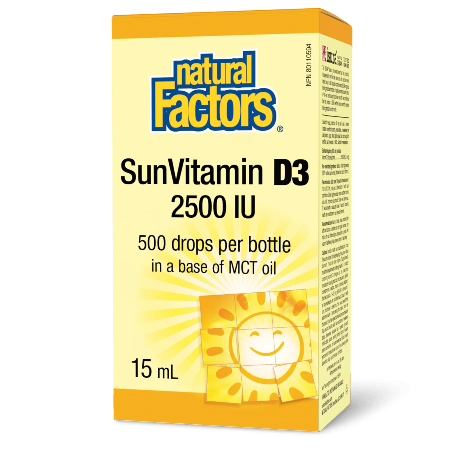 Natural Factors SunVitamin D3 Drops 2500 IU