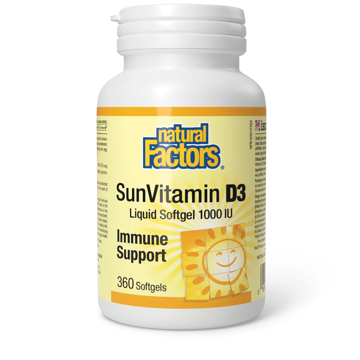 Natural Factors SunVitamin D3 Softgels 1000 IU