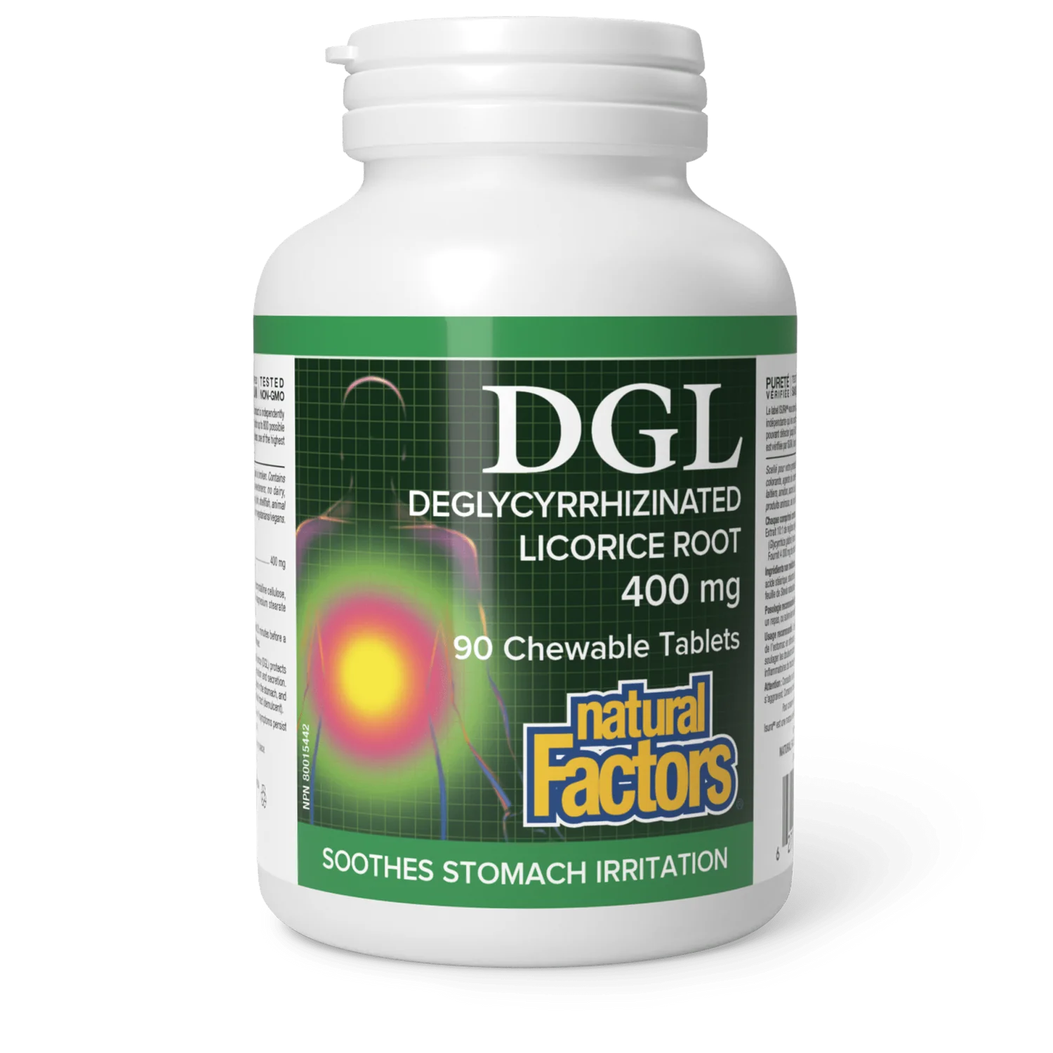 Natural Factors DGL Deglycyrrhizinated Licorice Root 400mg