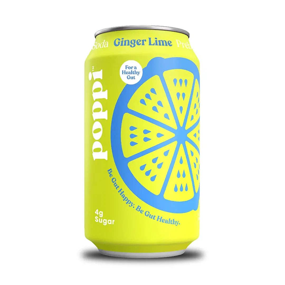 POPPI Sparkling Prebiotic Ginger Lime Soda