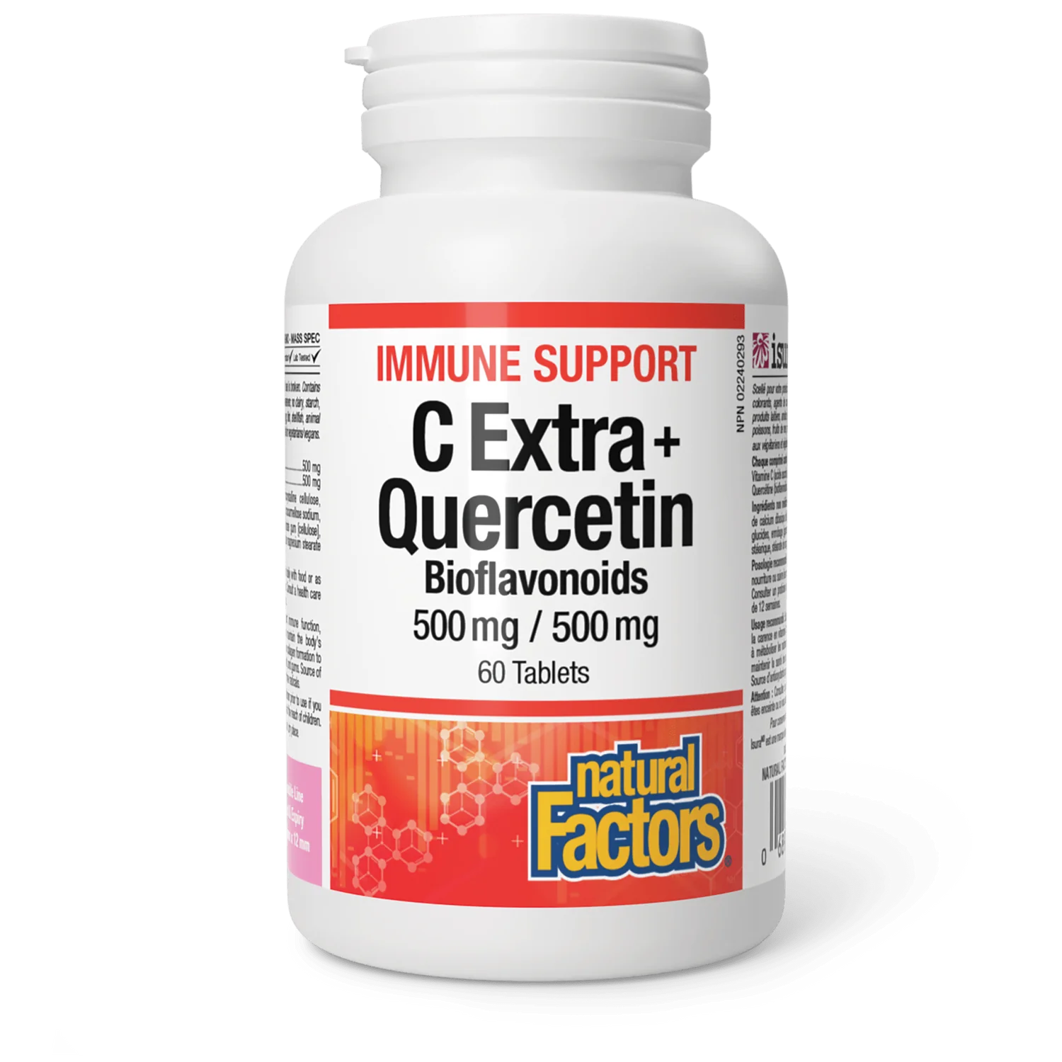Natural Factors C Extra + Quercetin Bioflavonoids 500mg/500mg