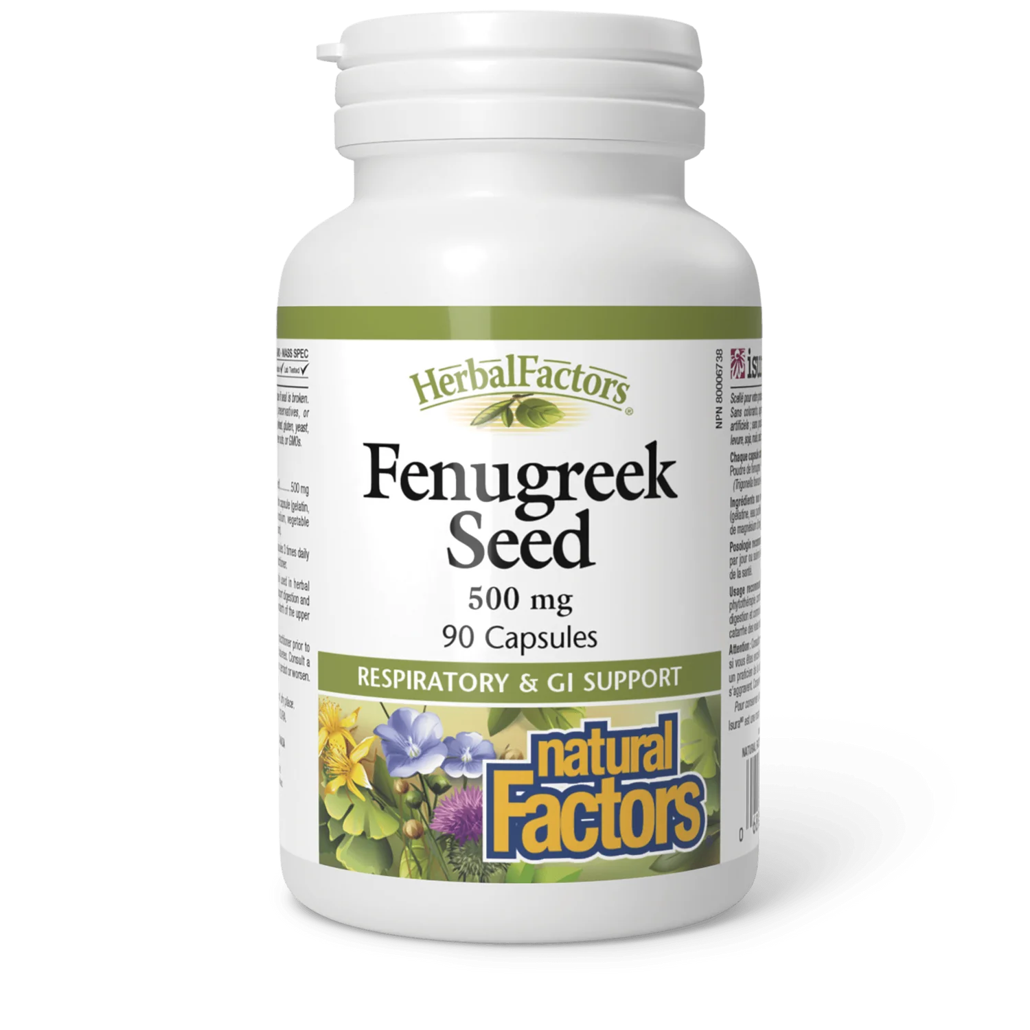 Natural Factors Fenugreek Seed 500mg, Herbal Factors