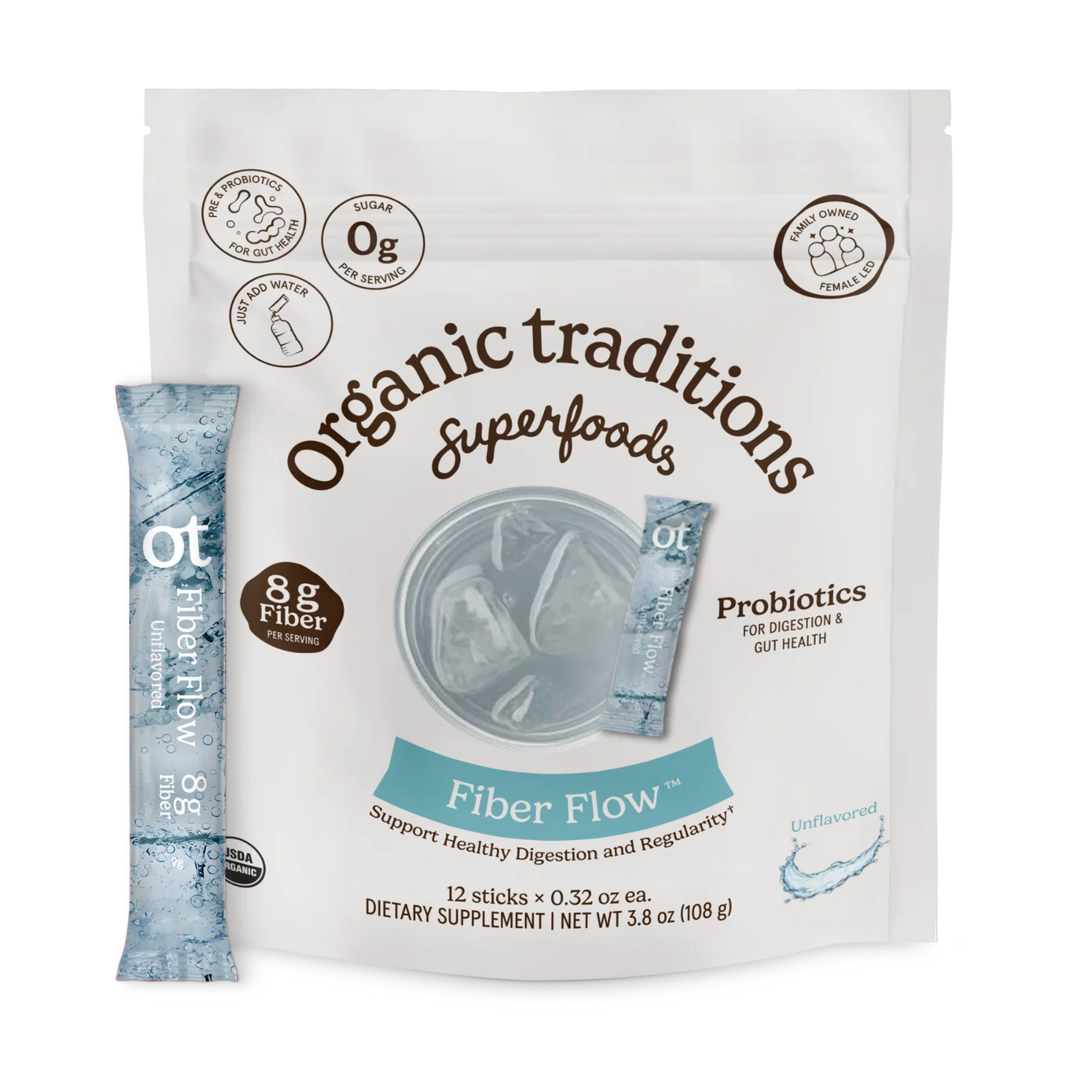 Organic Traditions Fibre Flow Probiotic Sachets