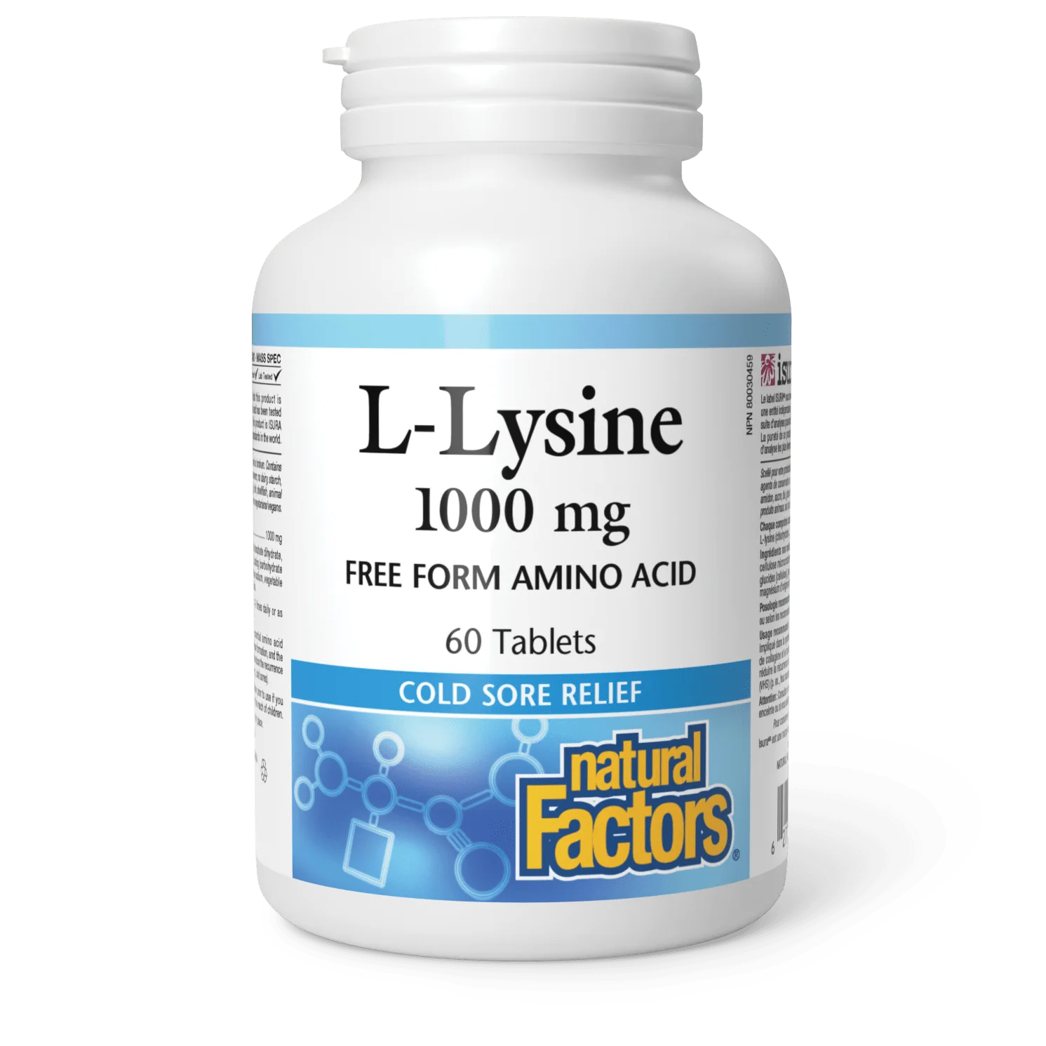 Natural Factors L-Lysine 1000mg - 120 capsules