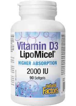 Natural Factors Vitamin D3 LipoMicel 2000IU