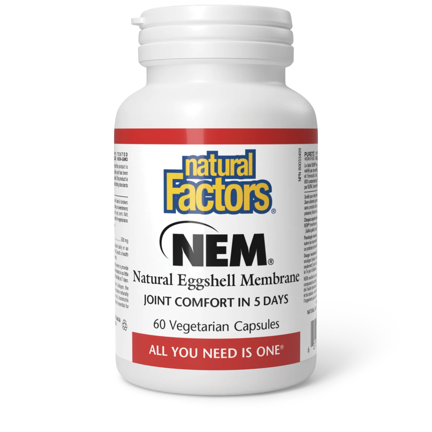 Natural Factors NEM Natural Eggshell Membrane 500mg