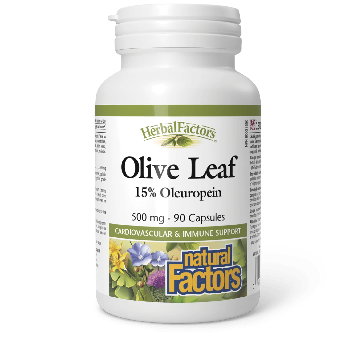 Natural Factors Olive Leaf 500mg, HerbalFactors