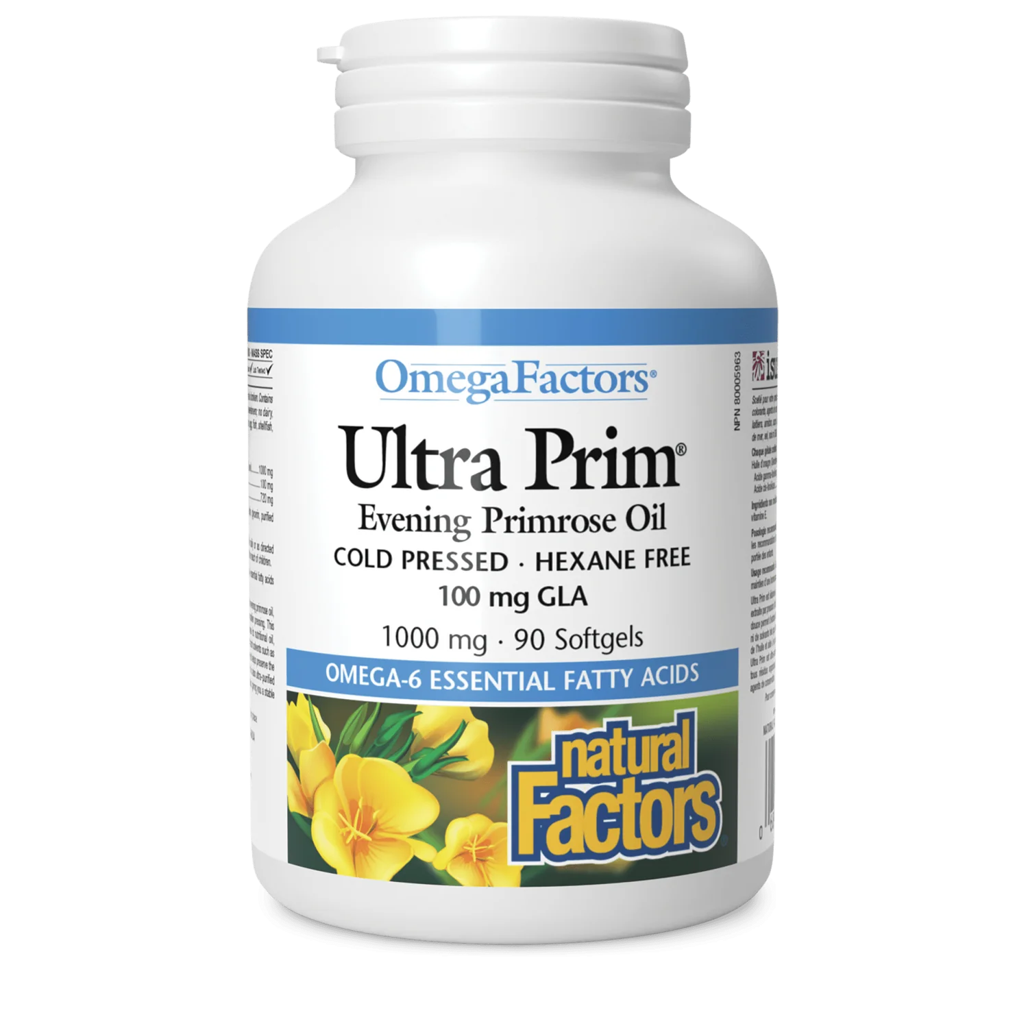 Natural Factors Ultra Prim Evening Primrose Oil 1000mg, OmegaFactors