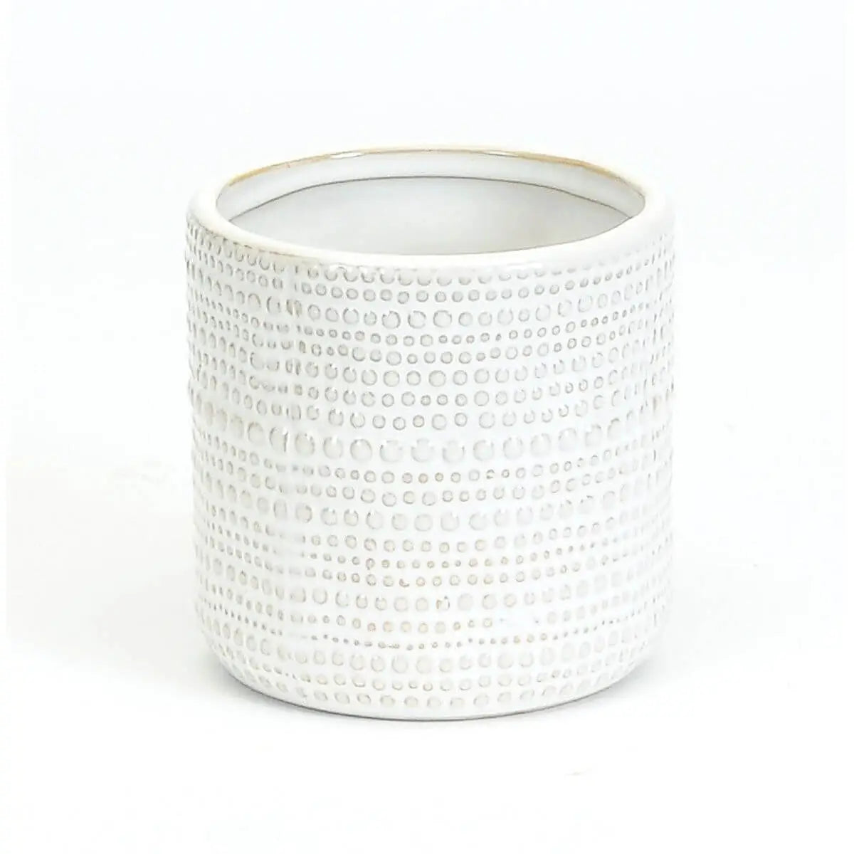 Bacon Basketware Small White Textured Pot