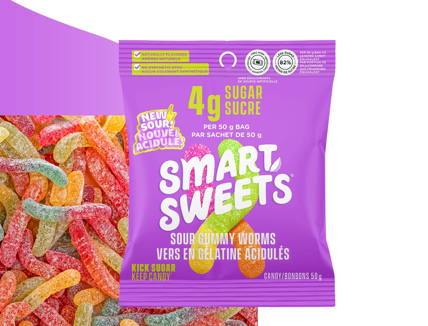Smart Sweet Sour Gummy Worms