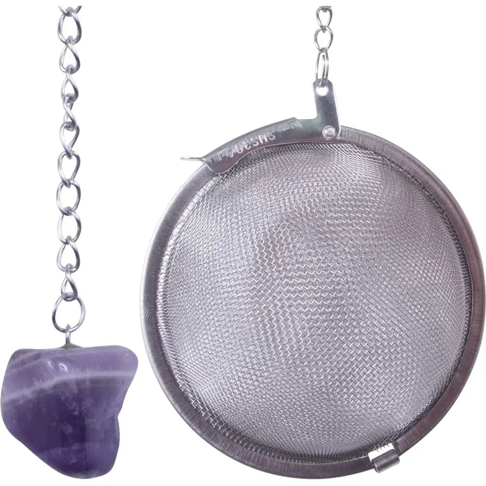 Stainless Steel Tea Infuser with Gem Stone