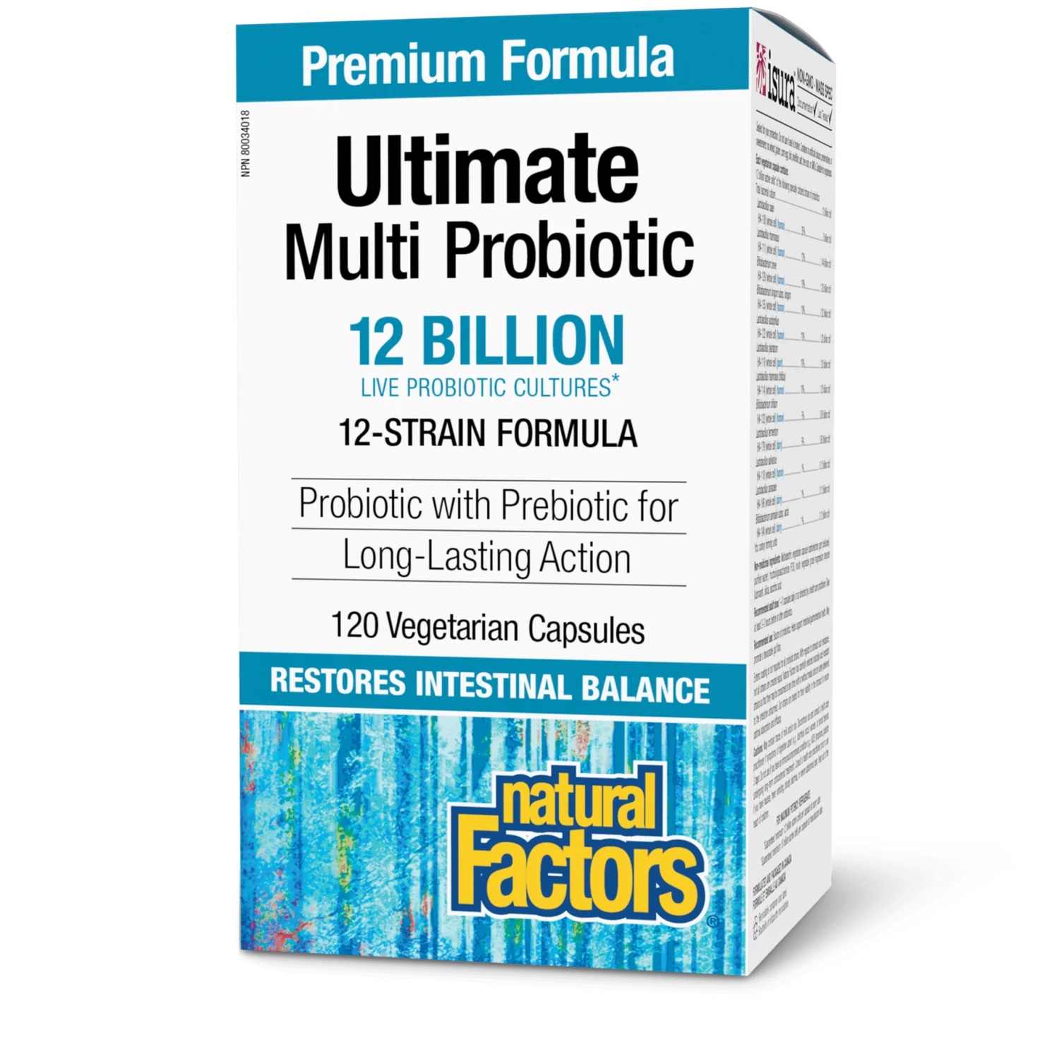 Natural Factors Ultimate Multi Probiotic 12 Billion Live Probiotic Cultures