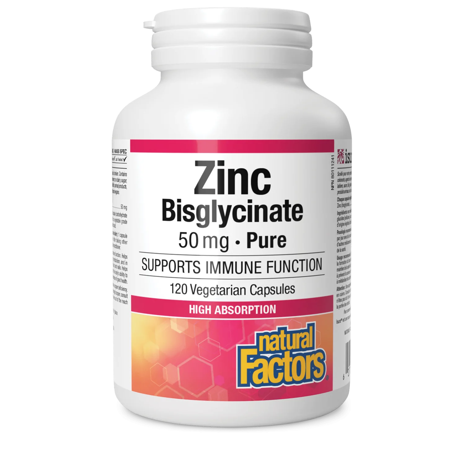 Natural Factors Zinc Bisglycinate 50mg